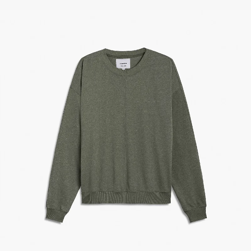 loop terry standard sweatshirt / washed olive heather