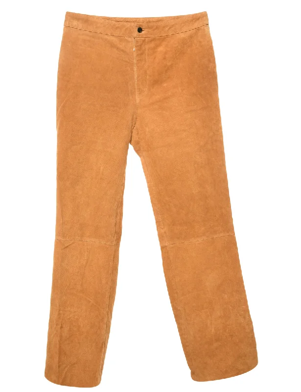 Best Choice Brown Suede Trousers - W32 L32