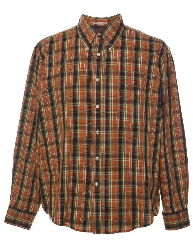 Deal Zone Brown Checked Shirt - L