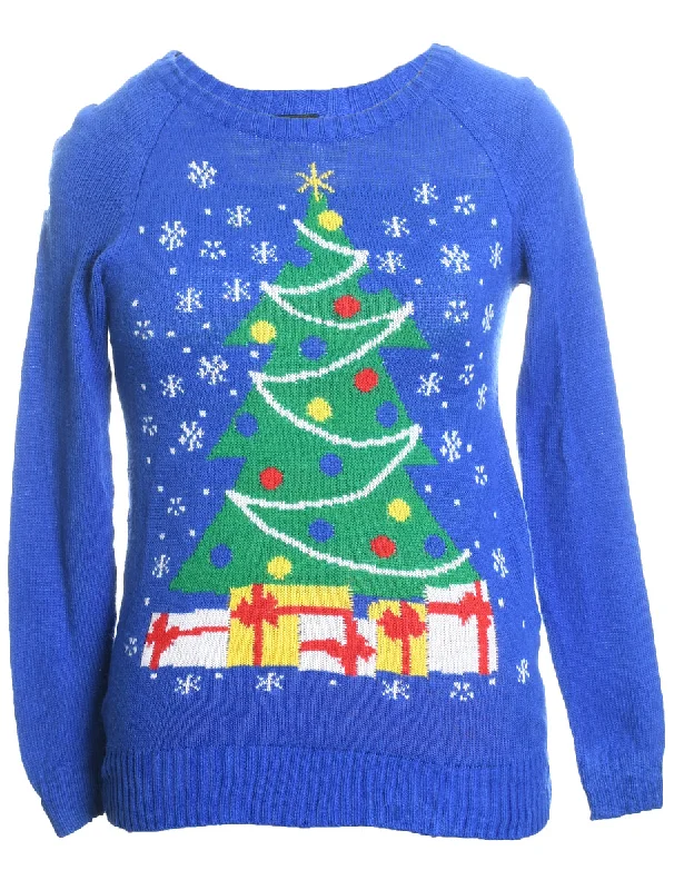 Weekend Extravaganza: Shop Now Blue Christmas Jumper - XS