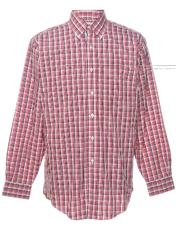 Super Savings Brooks Brothers Red & Grey Checked Shirt - M