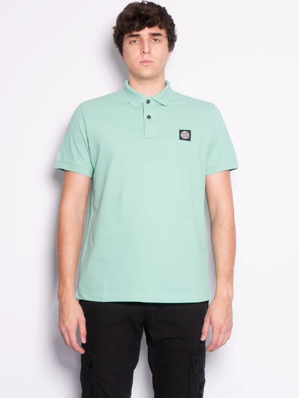 New Deals Polo Slim Fit in Cotone Organico Verde