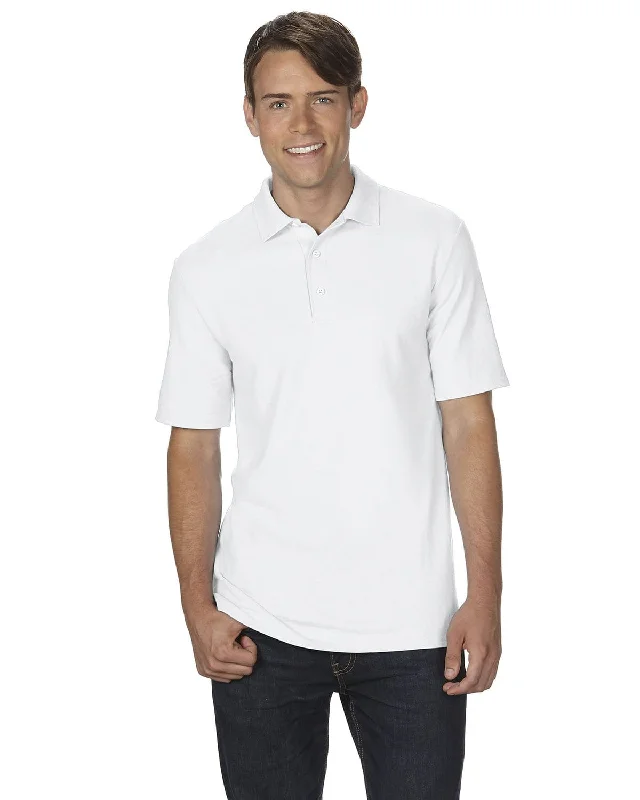 Savings Soar This Weekend Gildan DryBlend Double Pique Sport Shirt | White