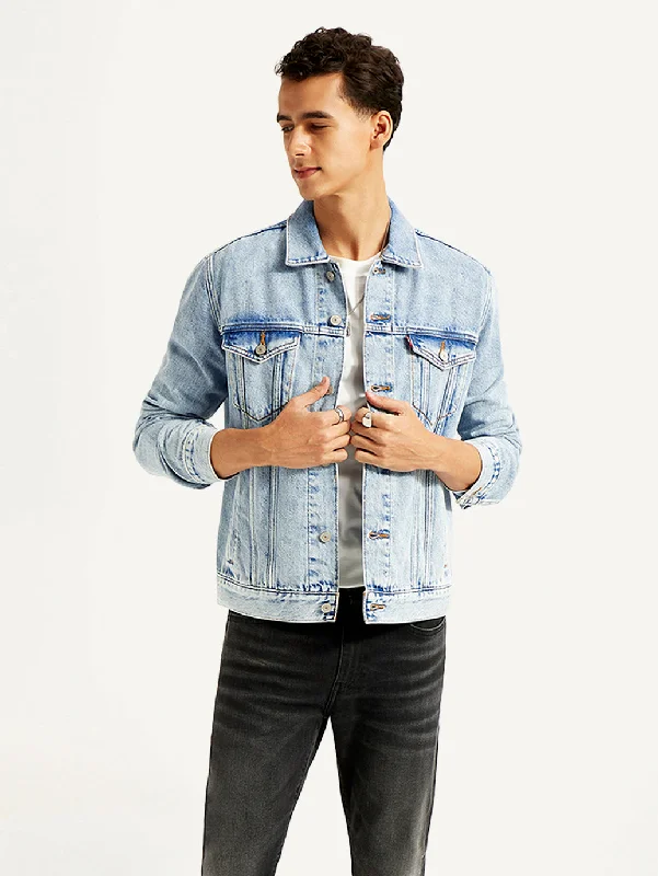 Weekend Bargains to Love Men's Solid Light Blue Denim Jacket