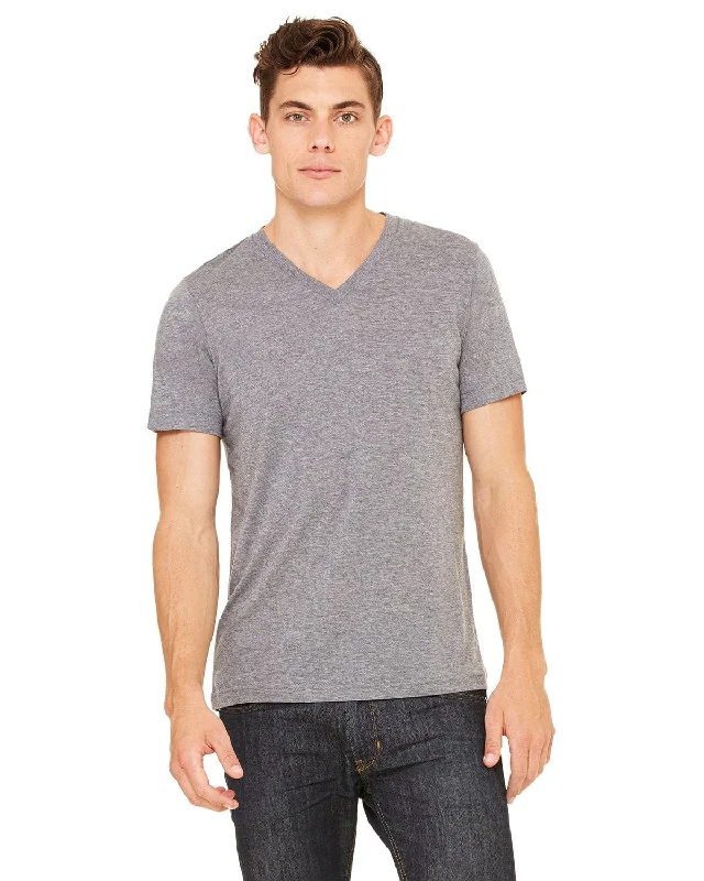 Weekend Deals to Make You Smile Bella+Canvas Unisex Triblend Short Sleeve V-Neck T-Shirt | Grey Triblend