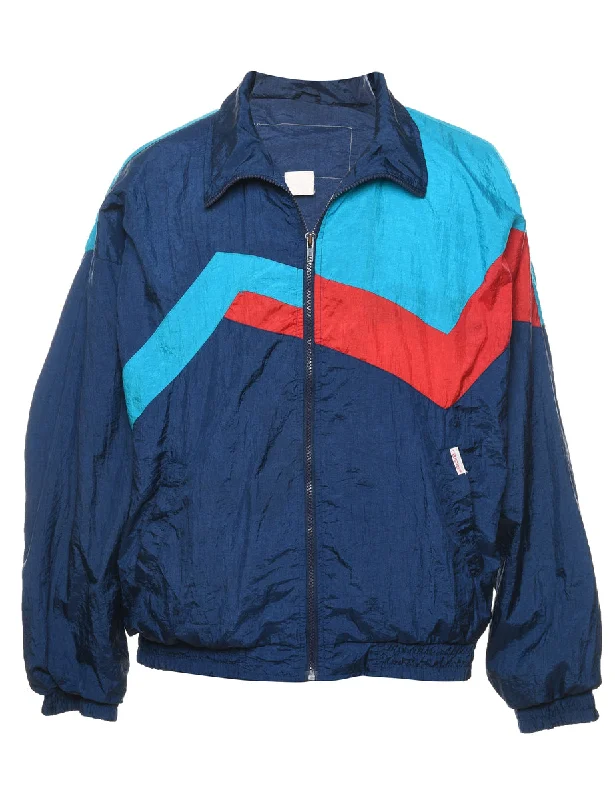 Amazing Deals Blue, Red & Navy 1990s Contrast Jacket - L