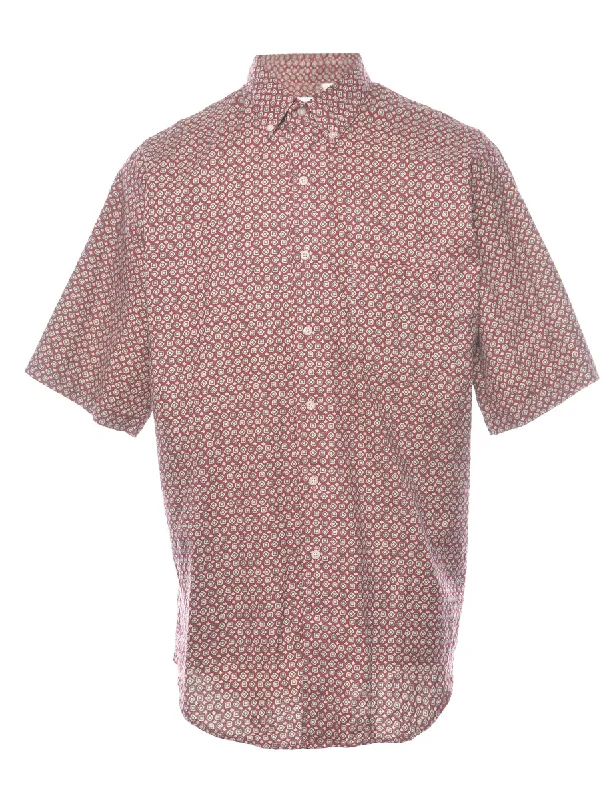 Price Slash Burgundy Short Sleeved Shirt - M