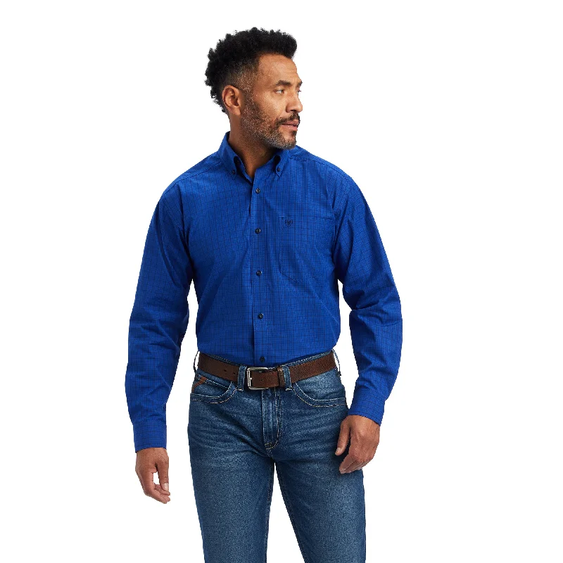 Weekend Savings Galore ARIAT PRO BENTLEY BLUE LONG SLEEVE SHIRT