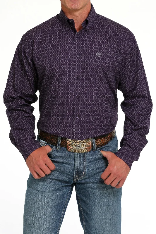 Weekend Extravaganza: Shop Now CINCH PURPLE GEOMETRIC PRINT LONG SLEEVE SHIRT