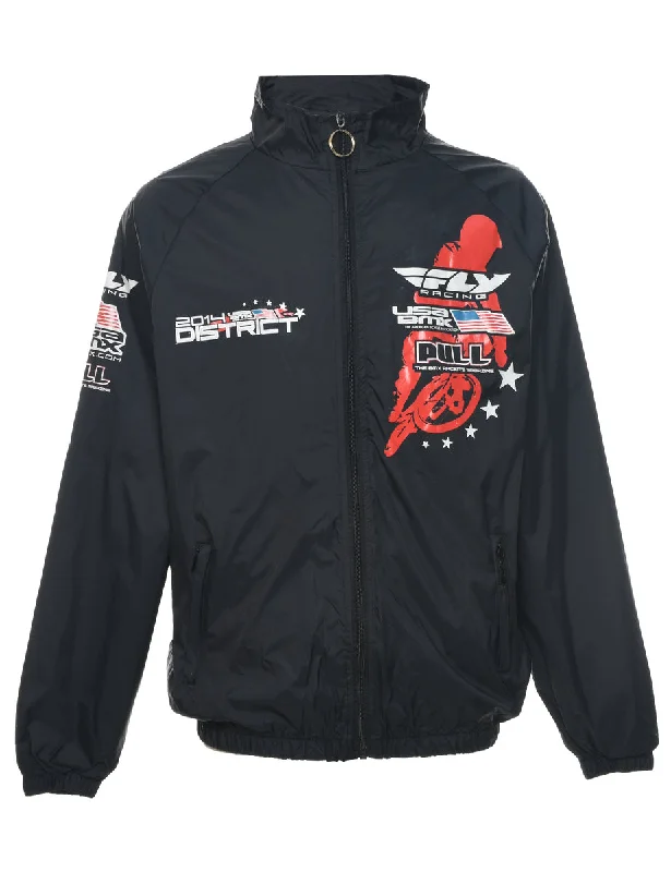 Price Cut Black Nylon Jacket - L