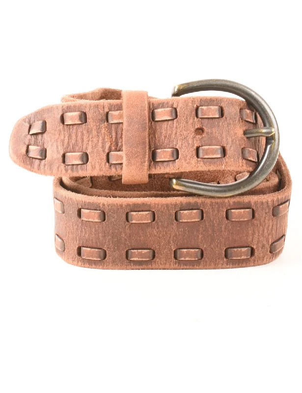 Unbeatable Prices Brown Leather Smart Belt - M