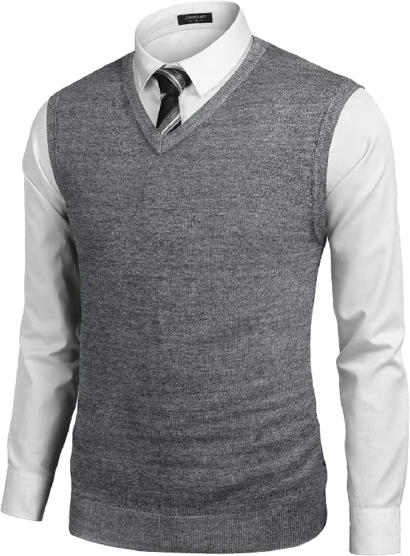 Sale Event Solid V-Neck Sleeveless Knitted Vest (US Only)