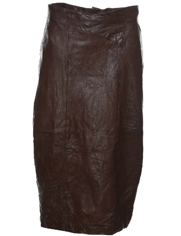 Today’s Deal Brown Leather Skirt - M