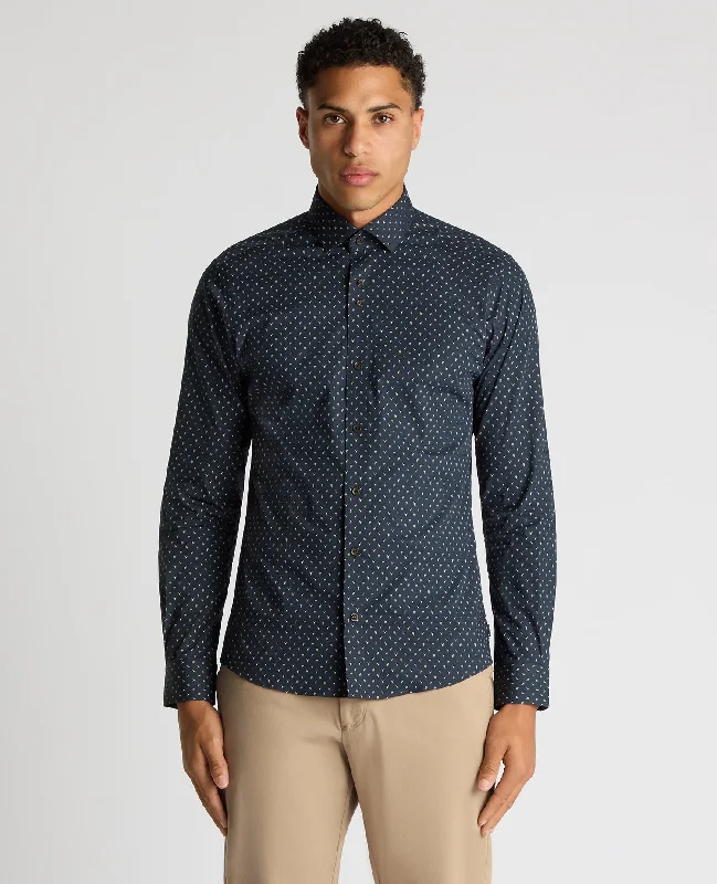 Slim Fit Printed Cotton-Stretch Shirt