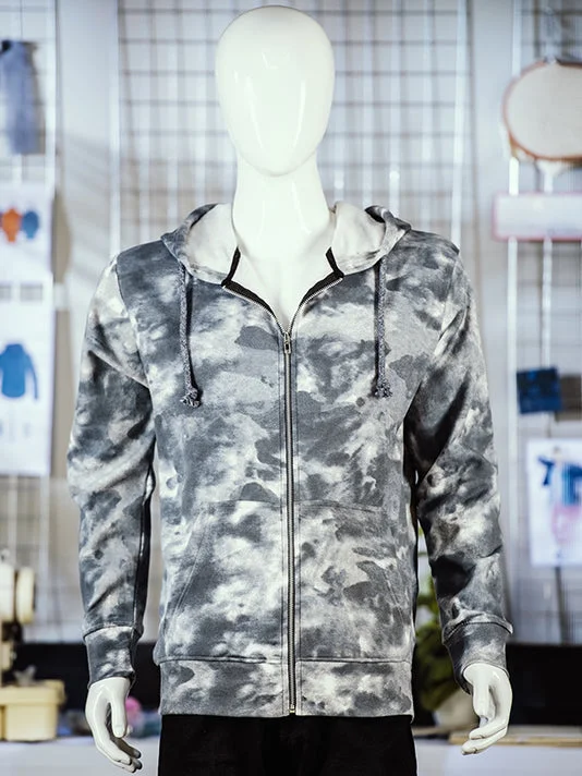Hurry In Grey Tie & Dye Hoodie