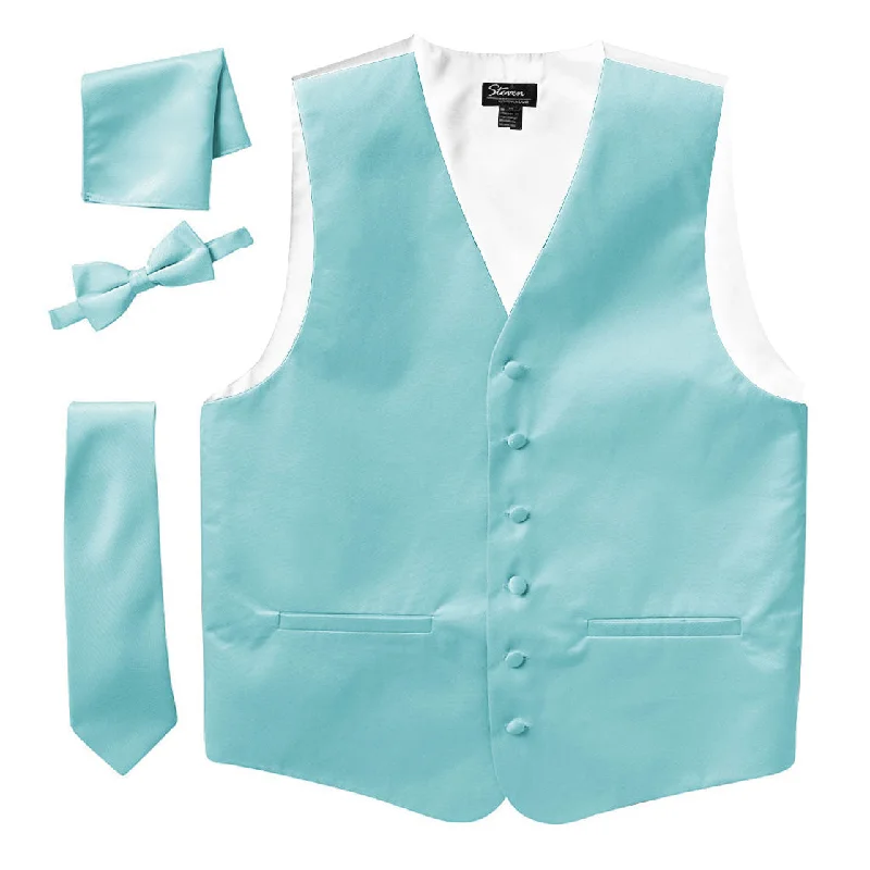 Clearance Event Steven Land Solid 4-pc. Vest with Matching Tie, Bowtie & Pocket Square