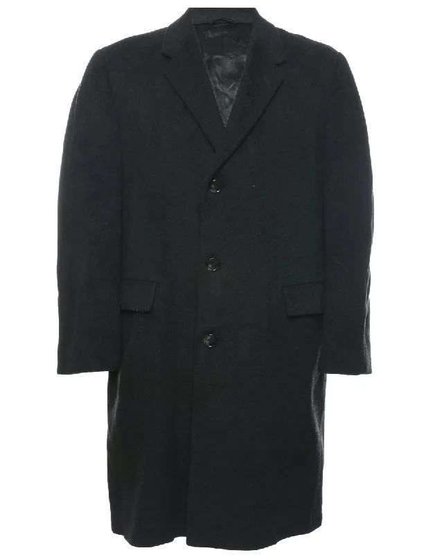 Massive Savings Black Wool Coat - XL