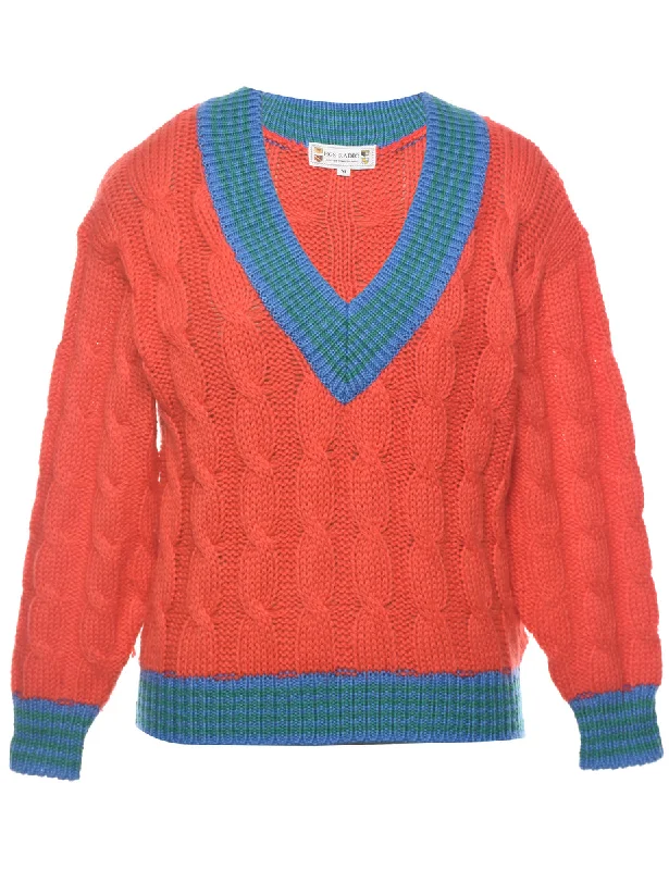 Pay Less Cable Knit Jumper - M
