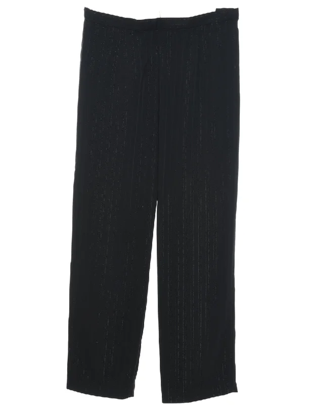 Last Chance Black Printed Spot Design Trousers - W30 L26