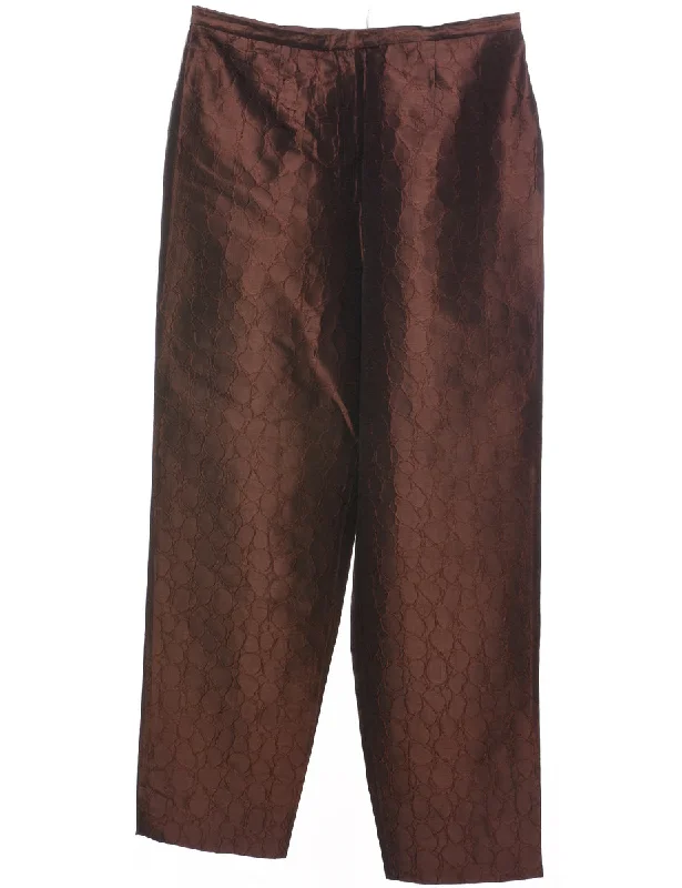 Cash Savings Brown Trousers - W32 L30