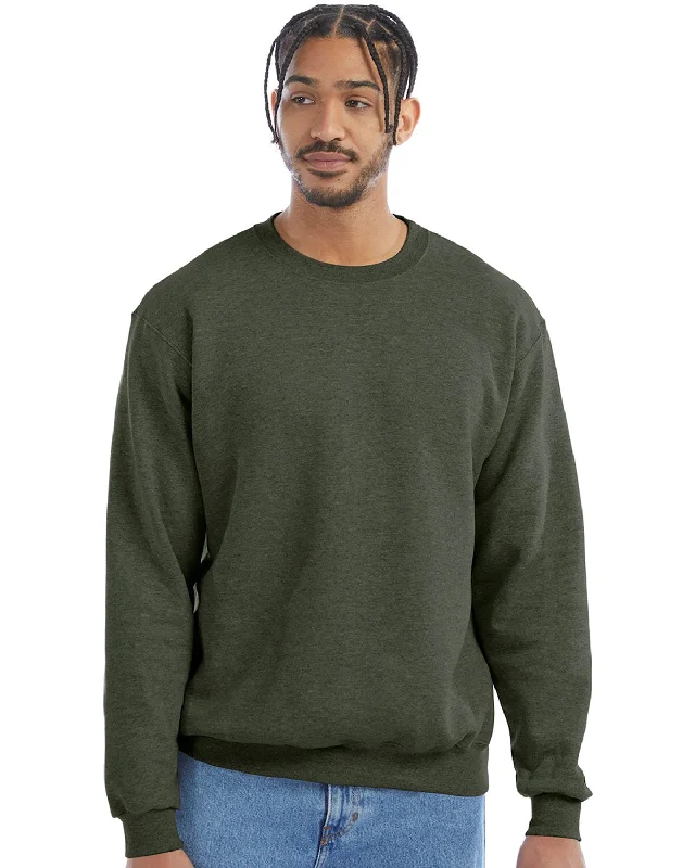 Crazy Deals Champion EcoSmart Crewneck Sweatshirt | Dark Green Hthr