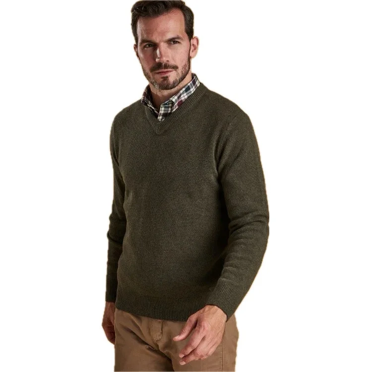 Mega Deal Barbour Nelson Essential V Neck Sweater - Seaweed