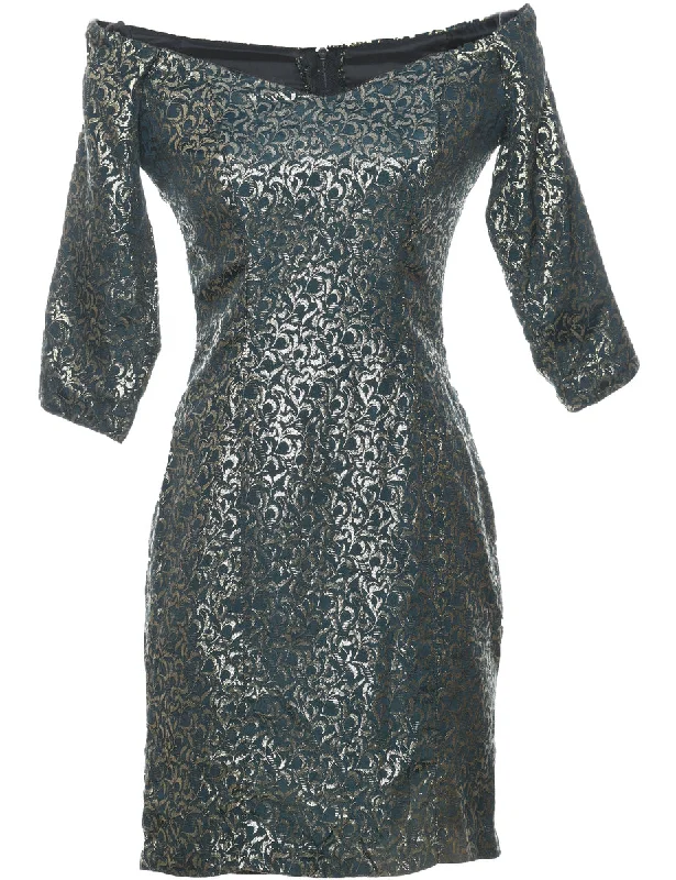Super Deal Brocade Evening Dress - M
