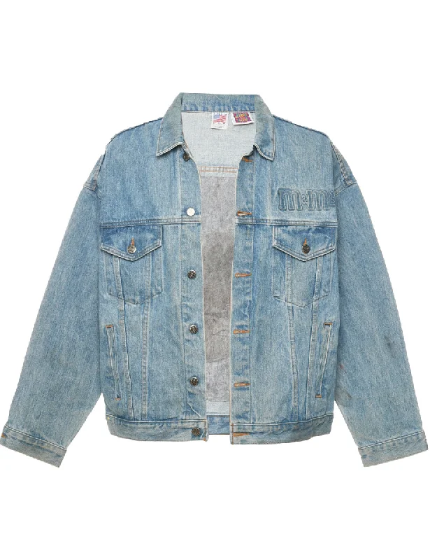 Can't Beat Button Front Denim Jacket - L