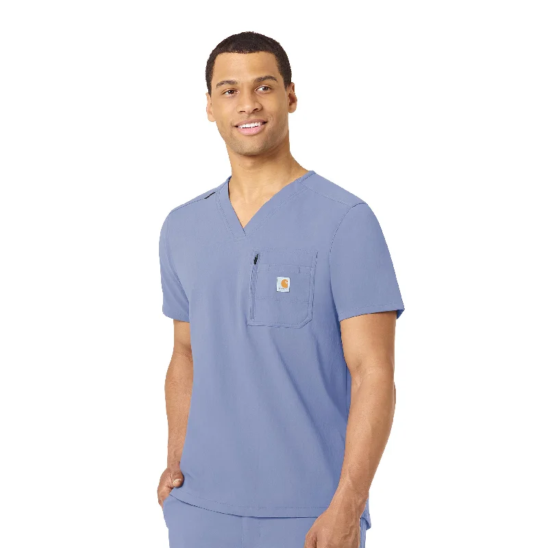 Limited Time Carhartt Rugged Flex Peak Men's Tuck-In Scrub Top - Ceil Blue