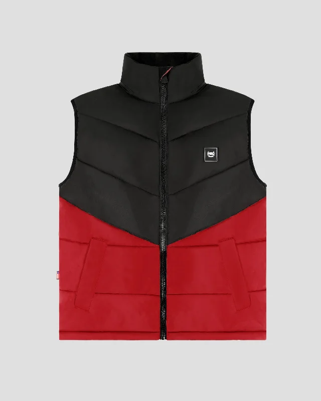 While Supplies Last SG Puffer Vest - Black + Red