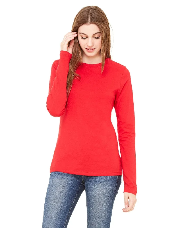 Buy Now Bella+Canvas Ladies Long Sleeve T-Shirt | Red