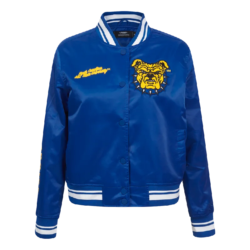 NORTH CAROLINA A&T STATE UNIVERSITY CLASSIC WOMEN'S SATIN JACKET (DODGER BLUE)