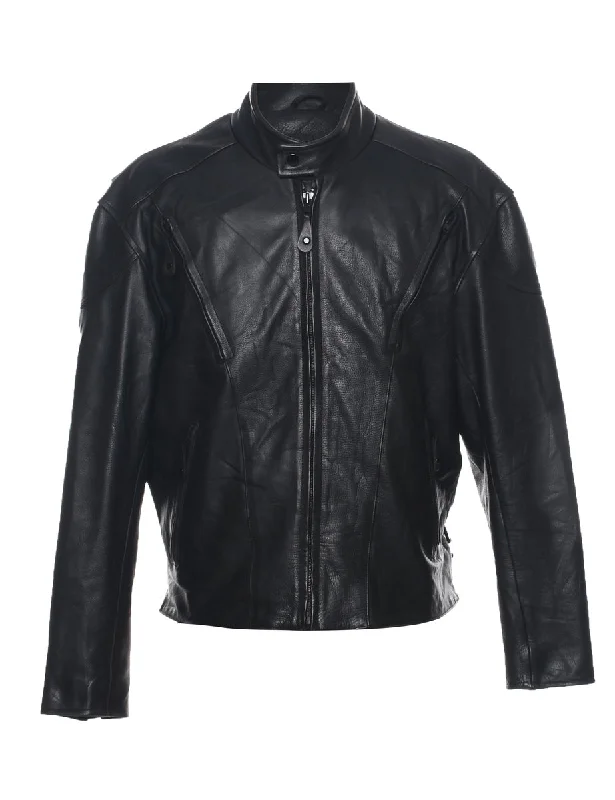Bargain Blast Black Leather Jacket - L