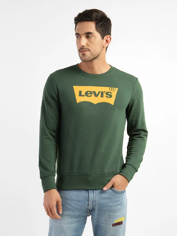 Weekend Deals That Spark Men's Brand Logo Crew Neck Sweatshirt