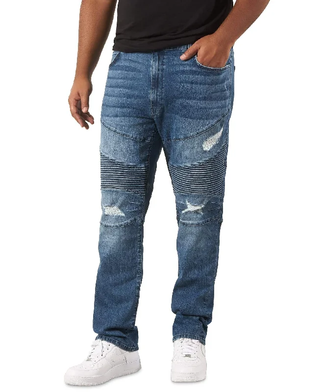 Biker Slim Straight Leg Jeans