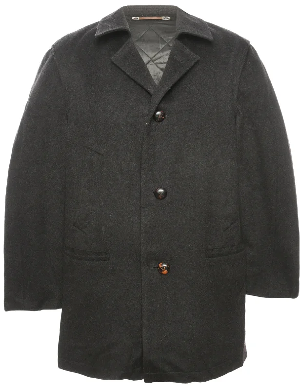 Discount Mania Black Wool Coat - L