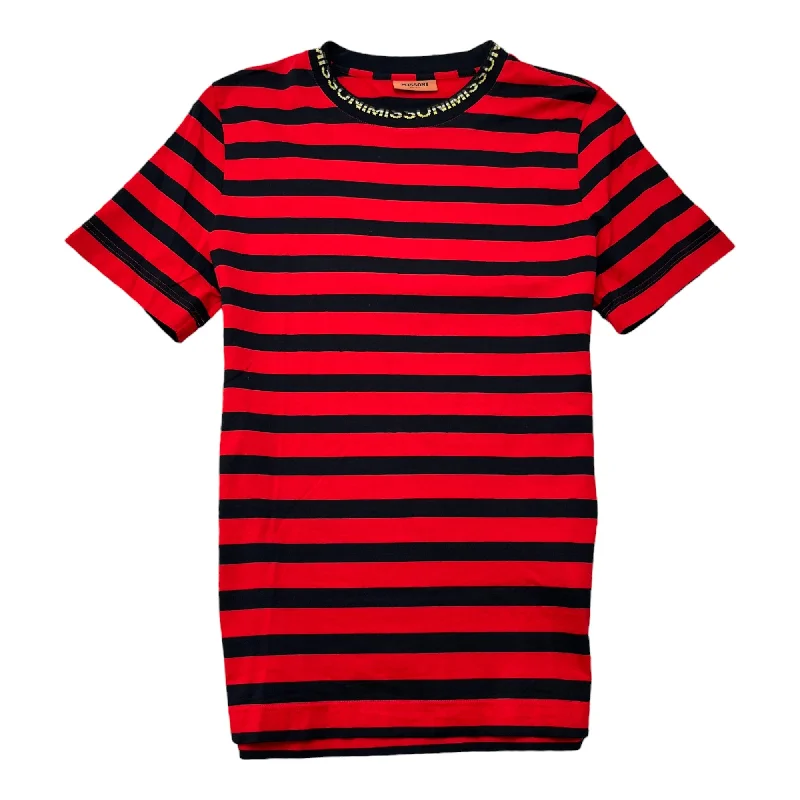Incredible Offers Men's Stripe T-Shirt Red Size S