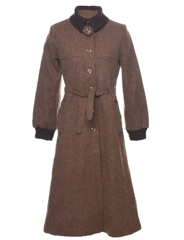 Fantastic Savings Brown Wool Coat - M