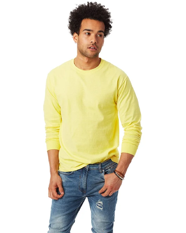 Hanes Tagless ComfortSoft Long Sleeve T-Shirt | Yellow