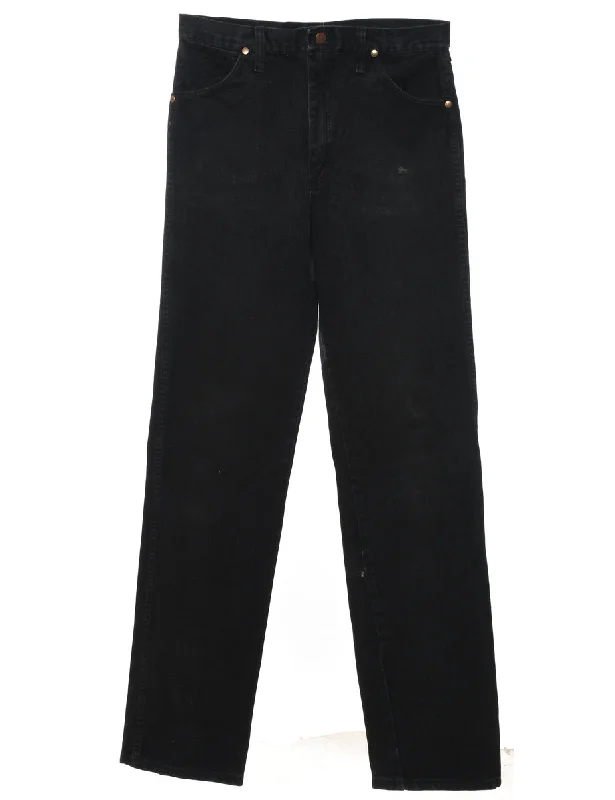 Hurry In Black Straight-Fit Wrangler Jeans - W31 L36