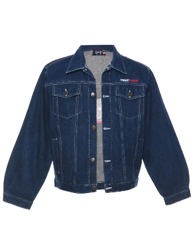 Great Deals Button Front Indigo Denim Jacket - M