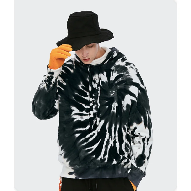 Huge Discounts All Season Black Tie Dye Hoodie