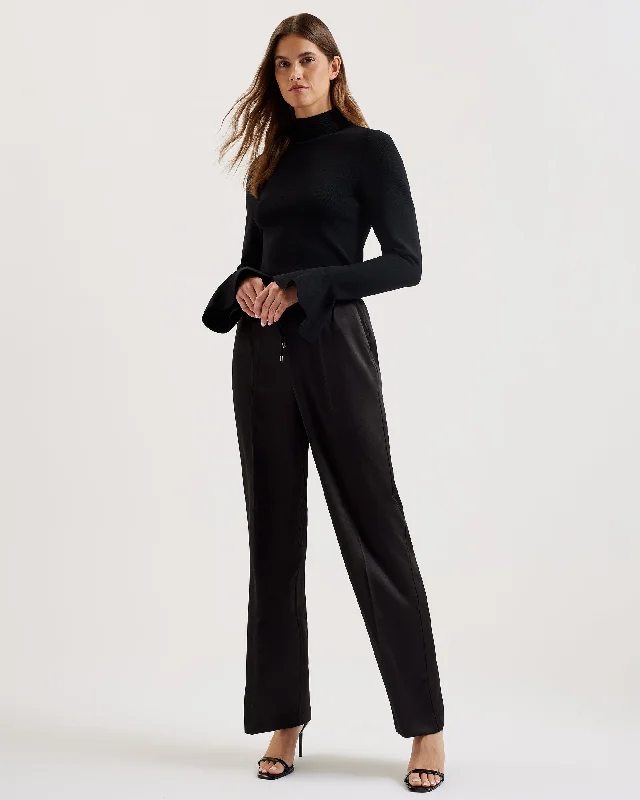 Early Access Umaibo Satin Wide Leg Jogger Black