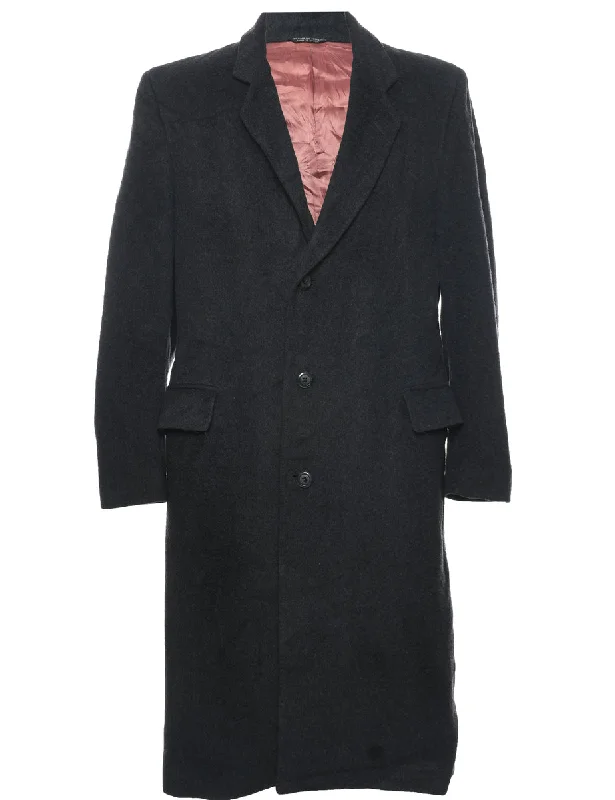 Exclusive Deal Black Wool Coat - L