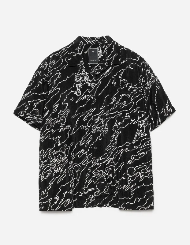 One-Day Only 1312 Maha Basquiat Camo Shirt Black