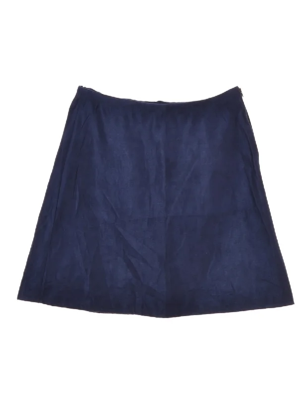 Weekend Savings Extravaganza Blue Suede Skirt