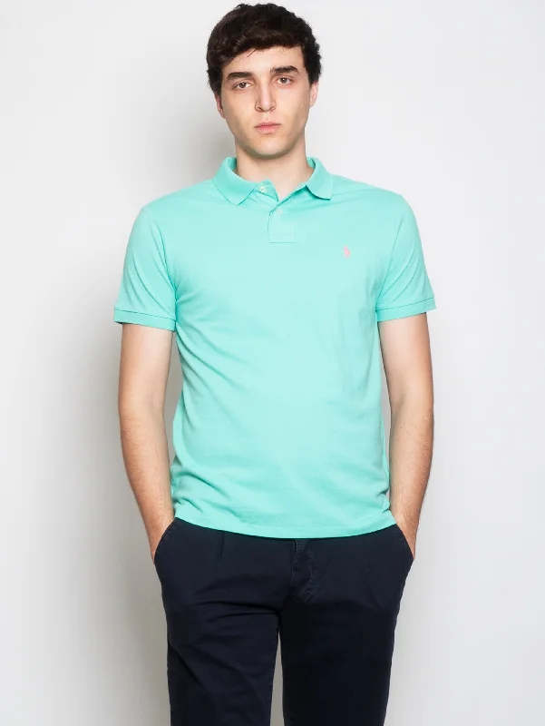 Don't Miss Polo in Piquet Slim Fit Verde Chiaro