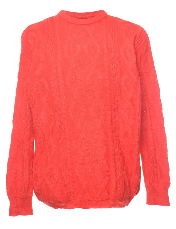 Early Bird Cable Knit Jumper - L