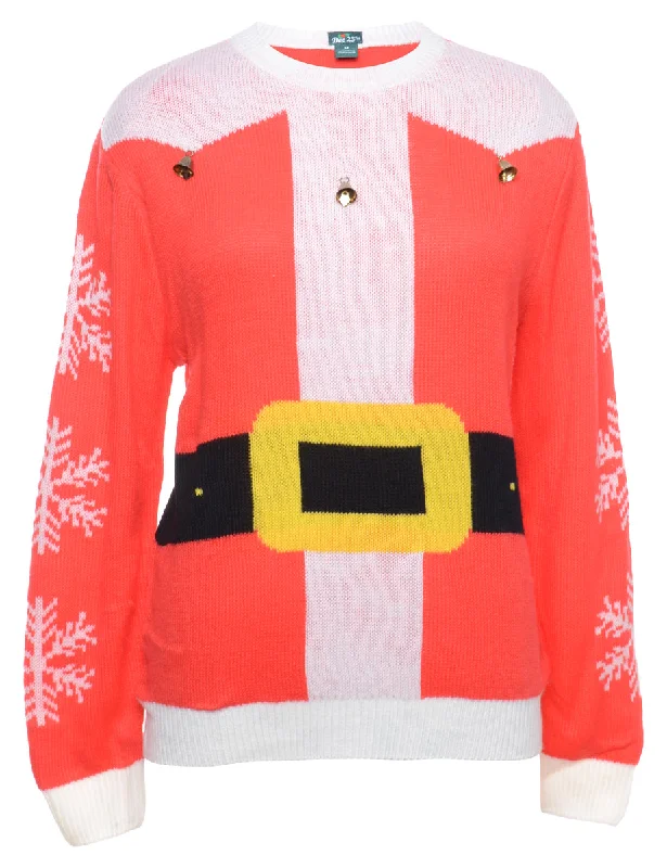 Beyond Retro Reworked Christmas Jumper With Bells - M