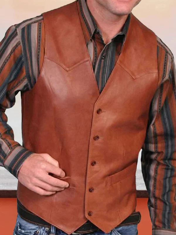 Deal Zone Coofandy Vintage PU Vest